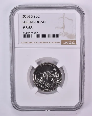 2014-S Washington Quarter ATB Shenandoah MS68 NGC