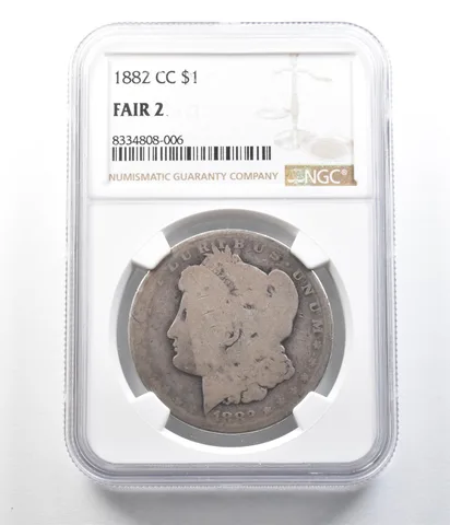 1882-CC Morgan Silver Dollar Fair 2 NGC Lowball *9624