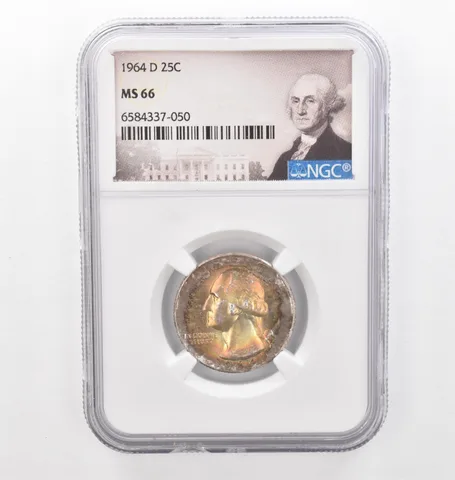 1964-D Washington Quarter MS66 NGC Beautiful Tone *2320