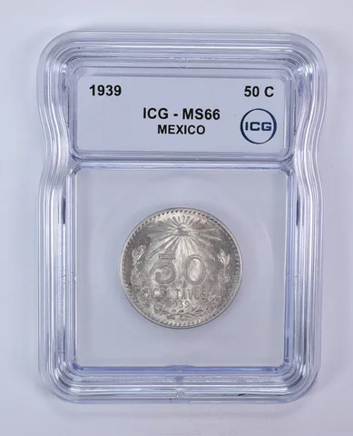 1939 Mexico 50 Centavos KM#447 MS66 ICG
