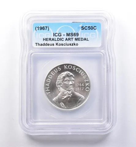 (1967) So Called Half Dollar Thaddeus Kosciuszko MS69 ICG *8412
