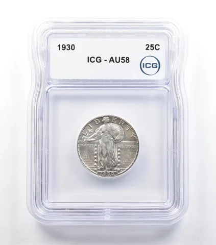 1930 Standing Liberty Quarter AU58 ICG *5035
