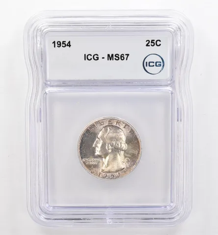 1954 Washington Quarter MS67 ICG Beautiful Tone *9474