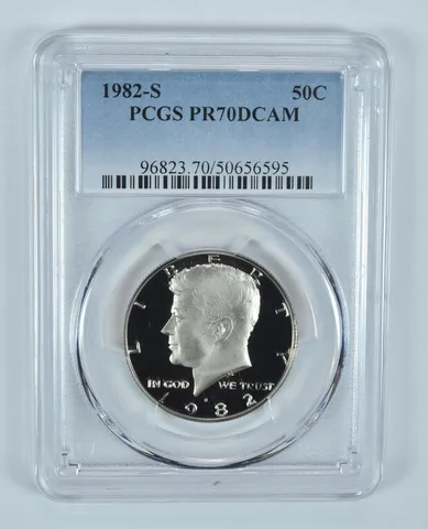 1982-S Kennedy Half Dollar PR70 DCAM PCGS Blue Label