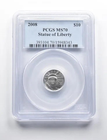 MS70 2008 $10 American Platinum Eagle 1/10 Oz Platinum PCGS a1675