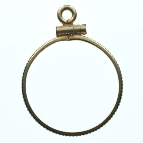 12K Gold Filled 16.5 MM Coin Bezel Pendant Frame Edge a2129