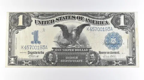 1899 $1 United States Black Eagle Silver Certificate Large Note FR#235 a0674