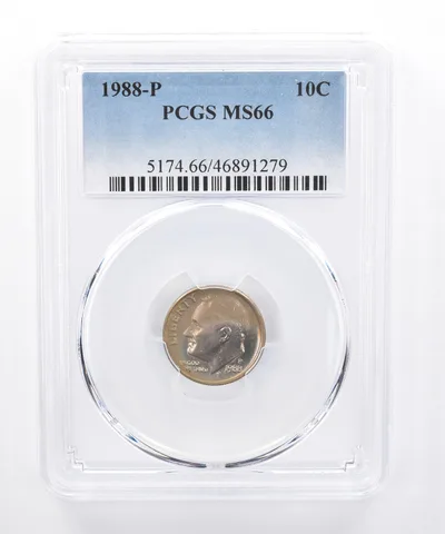 1988-P Roosevelt Dime MS66 PCGS Beautiful Tone *8297