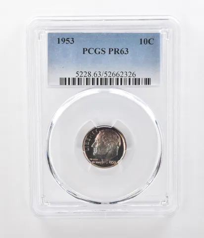 1953 Roosevelt Dime PR63 PCGS Beautiful Tone a1063