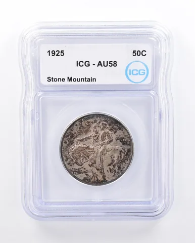 1925 Stone Mountain Commemorative Half Dollar AU58 ICG Beautiful Tone *4414