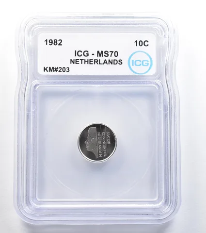 1982 Netherlands 10 Cent KM#203 MS70 ICG a7950