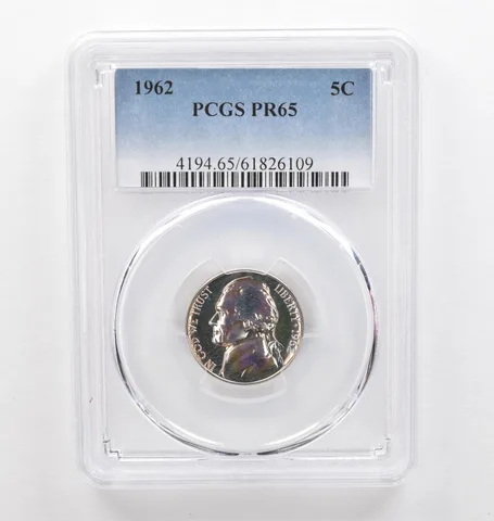 1962 Jefferson Nickel PR65 PCGS Beautiful Tone *0325