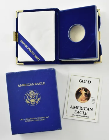 OGP 1990-P Gold Eagle 1/4 oz Proof - BOX & COA - NO COIN
