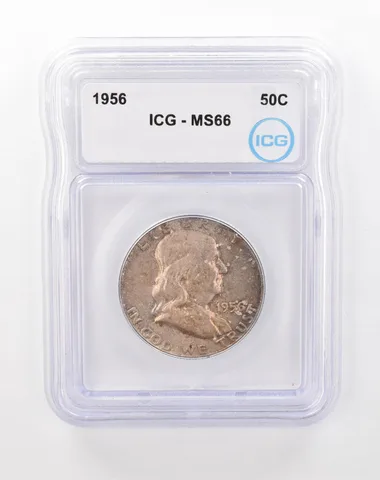 1956 Franklin Half Dollar MS66 ICG Beautiful Tone *1197