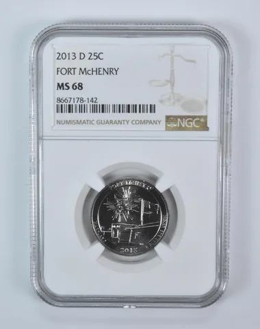2013-D Washington Quarter ATB Fort McHenry MS68 NGC