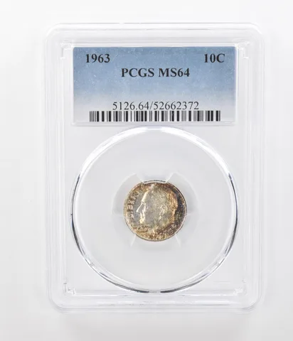 1963 Roosevelt Dime MS64 PCGS Beautiful Tone a1044