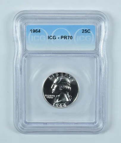 1964 Washington Quarter PR70 ICG