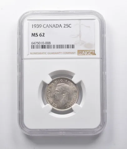 MS62 1939 Canada 25 Cents NGC a7668
