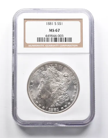 MS67 1881-S Morgan Silver Dollar NGC *0228
