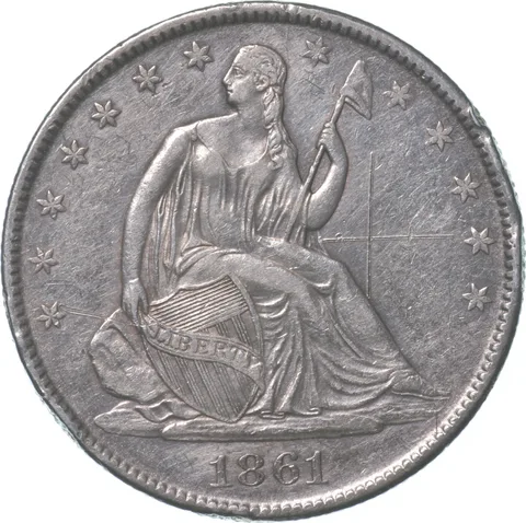 1861-O Seated Liberty Half Dollar *8314
