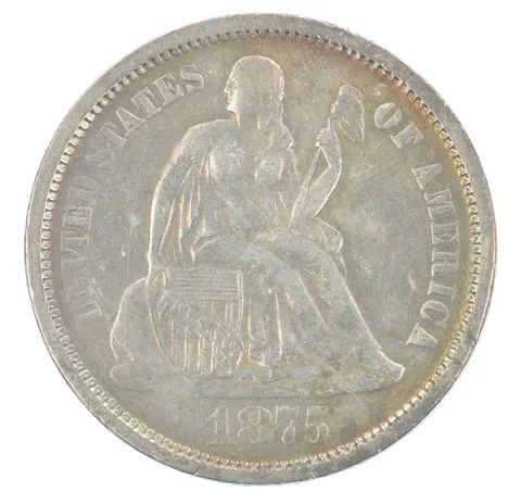 1875-S Seated Liberty Dime Beautiful Tone *0329