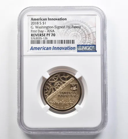 2018-S Innovation $1 First Patent First Day ANA Reverse PF70 NGC *9084