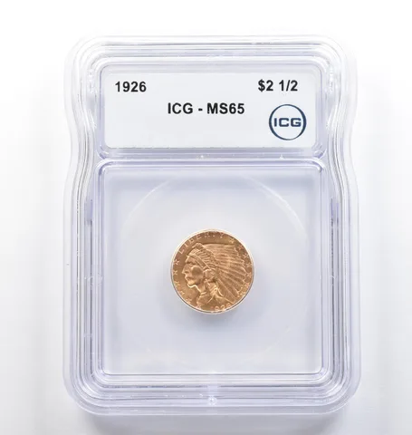 1926 $2.50 Indian Head Gold Quarter Eagle MS65 ICG *5775