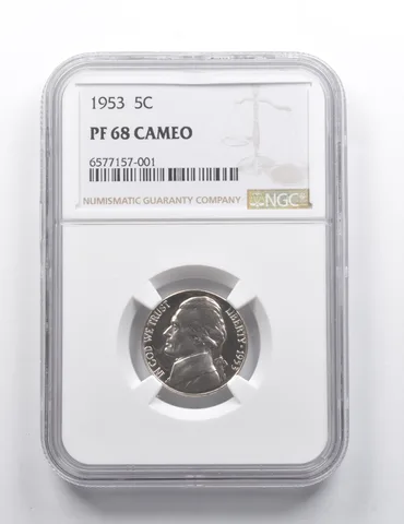 PF68 CAM 1953 Jefferson Nickel NGC a7388