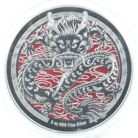2024 Niue 10 Dollars Silver Lunar Dragon 3 Oz Silver *5682
