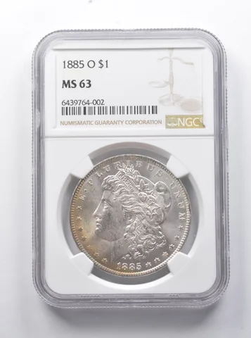 MS63 1885-O Morgan Silver Dollar NGC - Great Color *7831