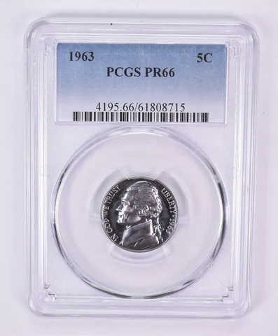 1963 Jefferson Nickel PR66 PCGS Beautiful Tone *1119