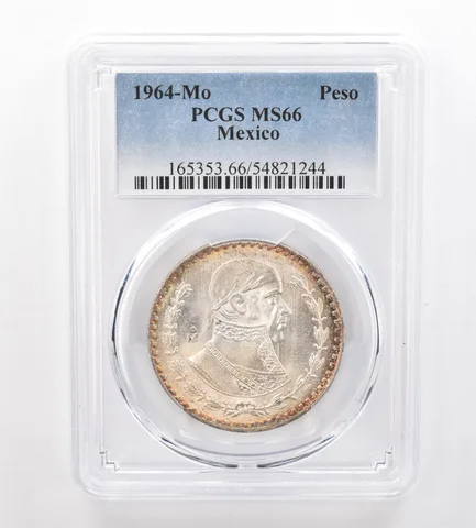 1964 Mo Mexico Peso MS66 PCGS Beautiful Tone a7495
