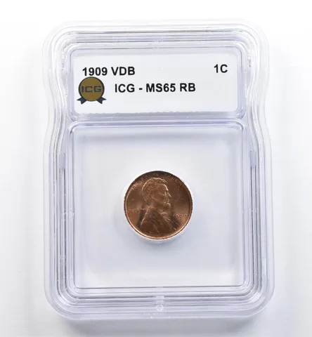 1909 VDB Lincoln Wheat Cent MS65 RB ICG *0087
