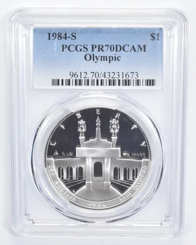 1984-S Olympics LA Commemorative Silver Dollar PR70 DCAM PCGS