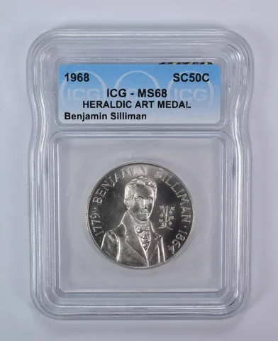 1968 So Called Half Dollar Benjamin Silliman MS68 ICG
