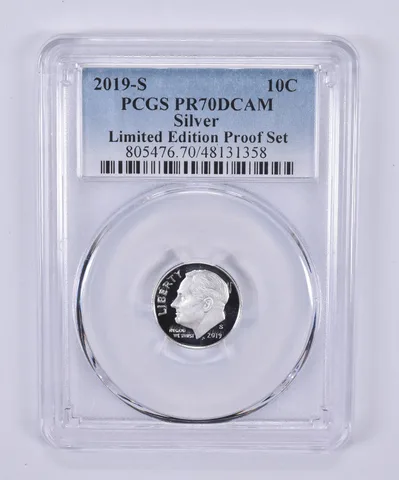 2019-S Roosevelt Dime Silver Limited Edition Set PR70 DCAM PCGS Blue Label