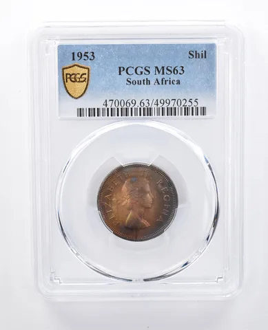 1953 South Africa Shilling MS63 PCGS Beautiful Tone *7987