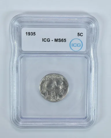 1935 Indian Head Buffalo Nickel MS65 ICG