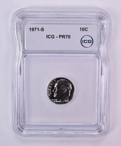 1971-S Roosevelt Dime PR70 ICG