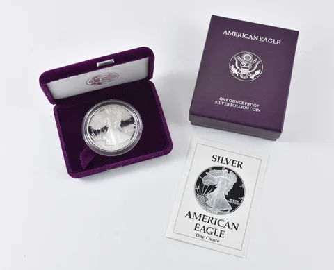 1989-S American Silver Eagle PROOF 1 Oz Silver - Coin & Box & COA
