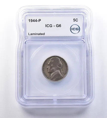 1944-P Jefferson Nickel Laminated G6 ICG *9175