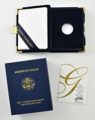 OGP 2007-W Gold Eagle 1/10 Oz Proof - BOX & COA - NO COIN