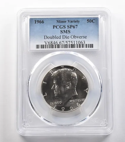 1966 Kennedy Half Dollar SMS Doubled Die Obverse SP67 PCGS *4842