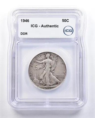 1946 Walking Liberty Half Dollar DDR Authentic ICG *1665
