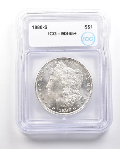 1880-S Morgan Silver Dollar MS65+ ICG Insane Color *6020