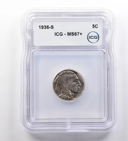 1936-S Indian Head Buffalo Nickel MS67+ ICG *2488