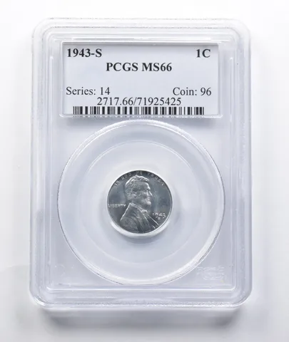 MS66 1943-S Lincoln Wheat Cent PCGS *7812