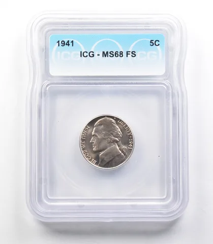 1941 Jefferson Nickel MS68 FS ICG *3450