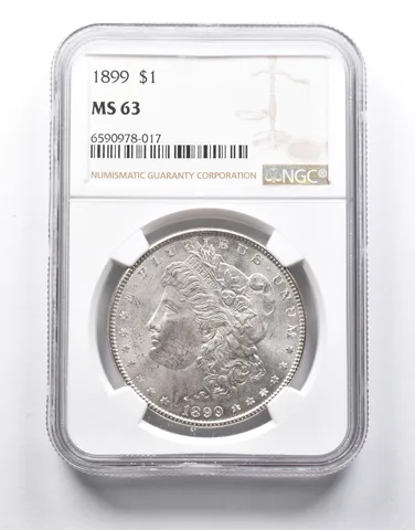 MS63 1899 Morgan Silver Dollar NGC *0091