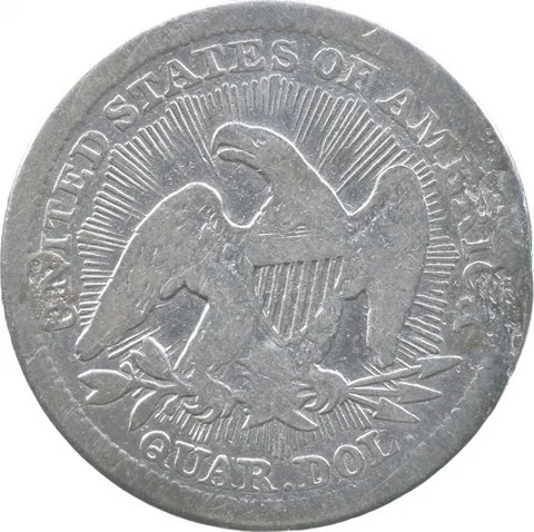 1853 Barber Quarter Love Token Victorian P a5996